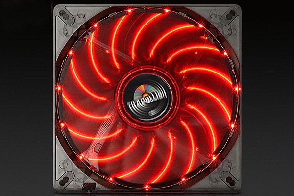 Вентилятор 140x140x25 Enermax T.B. Appolish RED LED UCTA14N-R