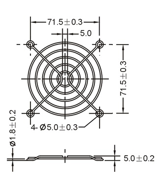 Решетка Fansis 80x80 FGR-80