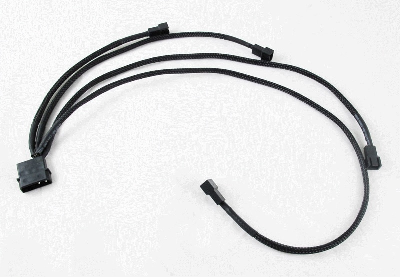 Разветвитель XSPC 4-pin MOLEX в 4 x 3-pin Quad 120mm Fan Cable