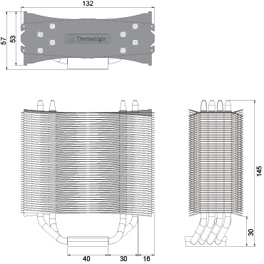 Кулер ЦПУ Thermalright TRUE Spirit 120M(BW) Rev.A