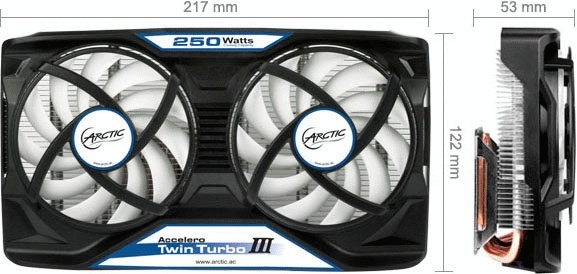 Охлаждение для видеокарт Arctic Accelero Twin Turbo III
