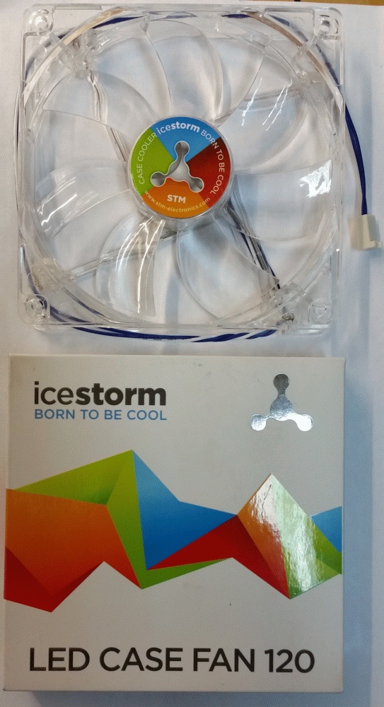 Вентилятор 120x120x25 STM icestorm RGB LED 1500RPM CCL-120