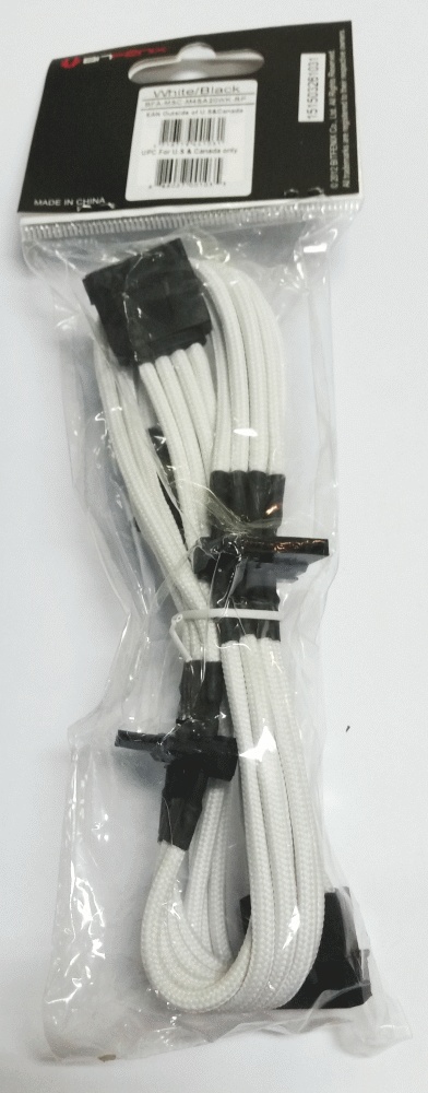 Переходник BitFenix Molex to 4 x SATA 20cm White/Black
