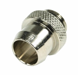 СВО Phobya Штуцер 13mm (1/2_) fitting G1/4 with O-Ring - knurling - short - silver nickel plated