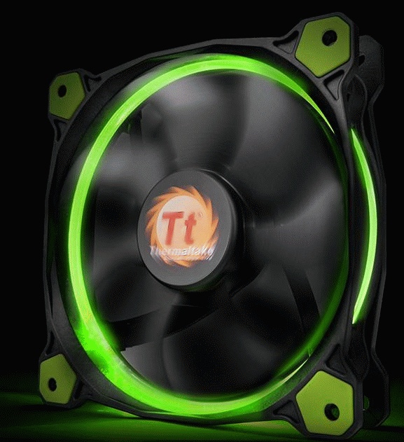 Вентилятор 120x120x25 Thermaltake Riing 12 LED Green (CL-F038-PL12GR-A)