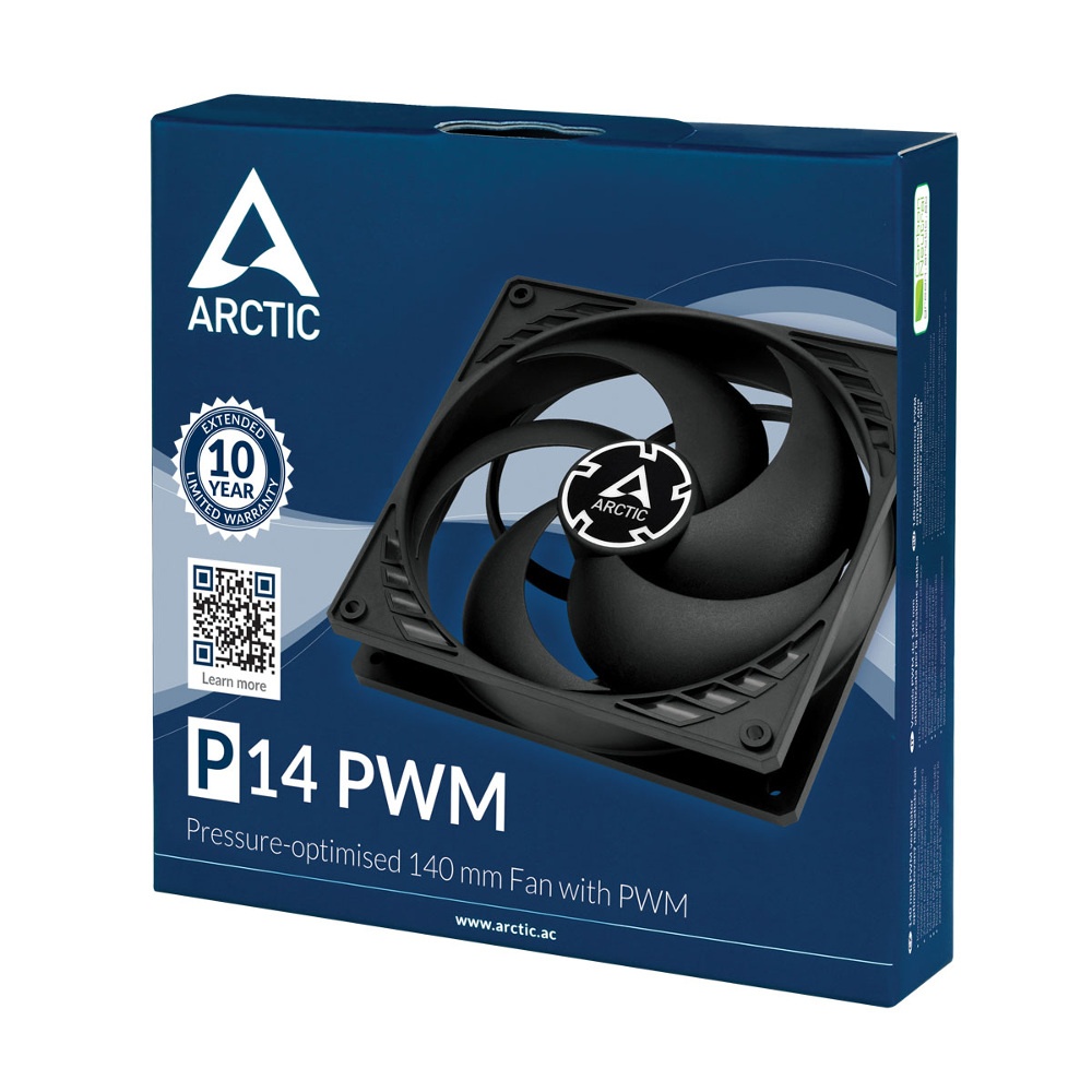 Вентилятор 140x140x25 Arctic P14 PWM (черный /черный) ACFAN00124A
