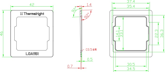 Рамка крепления Thermalright 1151 CPU Support Spacer