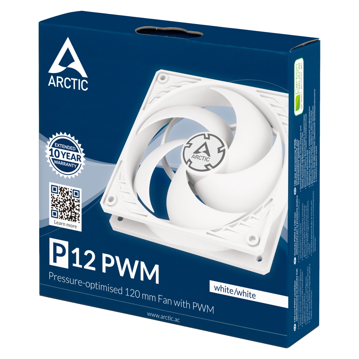 Вентилятор 120x120x25 Arctic P12 PWM (Белый / белый) ACFAN00171A