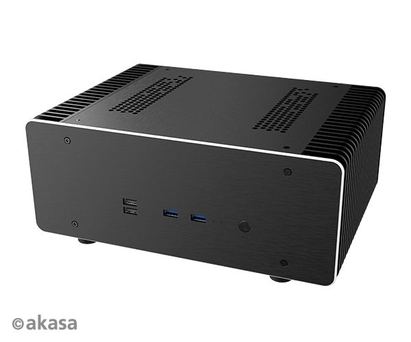 Корпус Akasa Maxwell PRO, Aluminum Mini-ITX fanless case A-ITX48-M1B