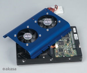 Охлаждение HDD Akasa 3.5 AK-HD-BL синий 2 вентилятора 50x50