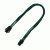 Удлинитель Nanoxia 4-pin P4, 30см, индивидуальная оплетка, зелёный  NXP4V3EG