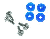 Увеличить Аксессуары Lamptron HDD Rubber Screws PRO - UV blue