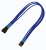 Удлинитель Nanoxia 4-pin PWM, 30см, индивидуальная оплетка, синий NXPWV3EB