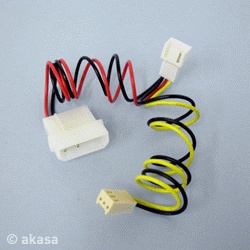 переходник Akasa 3-pin to 4-pin converter C-CABLE-ADPT