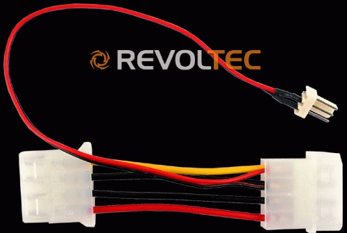 переходник Revoltec Molex 4pin => 3pin БП=>Fan RC022