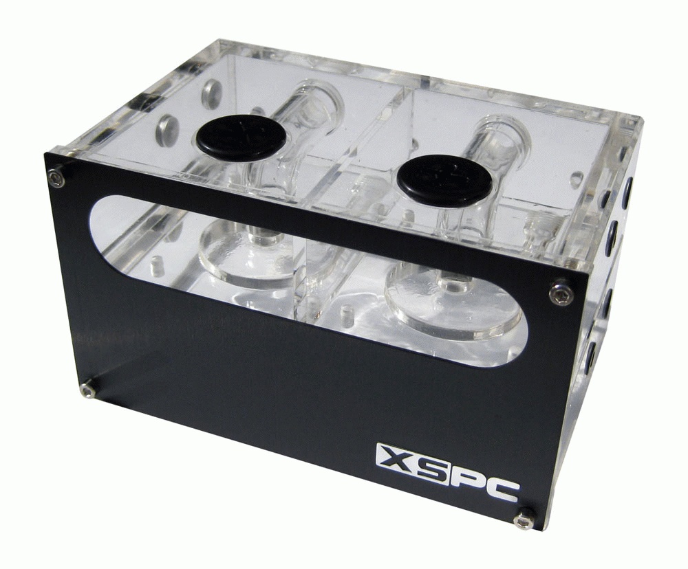 СВО XSPC Acrylic Dual 5.25” Reservoir for Two Laing DDCs