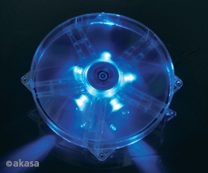Вентилятор Akasa 180x180x25 Blue LED AK-F1825SM-CB