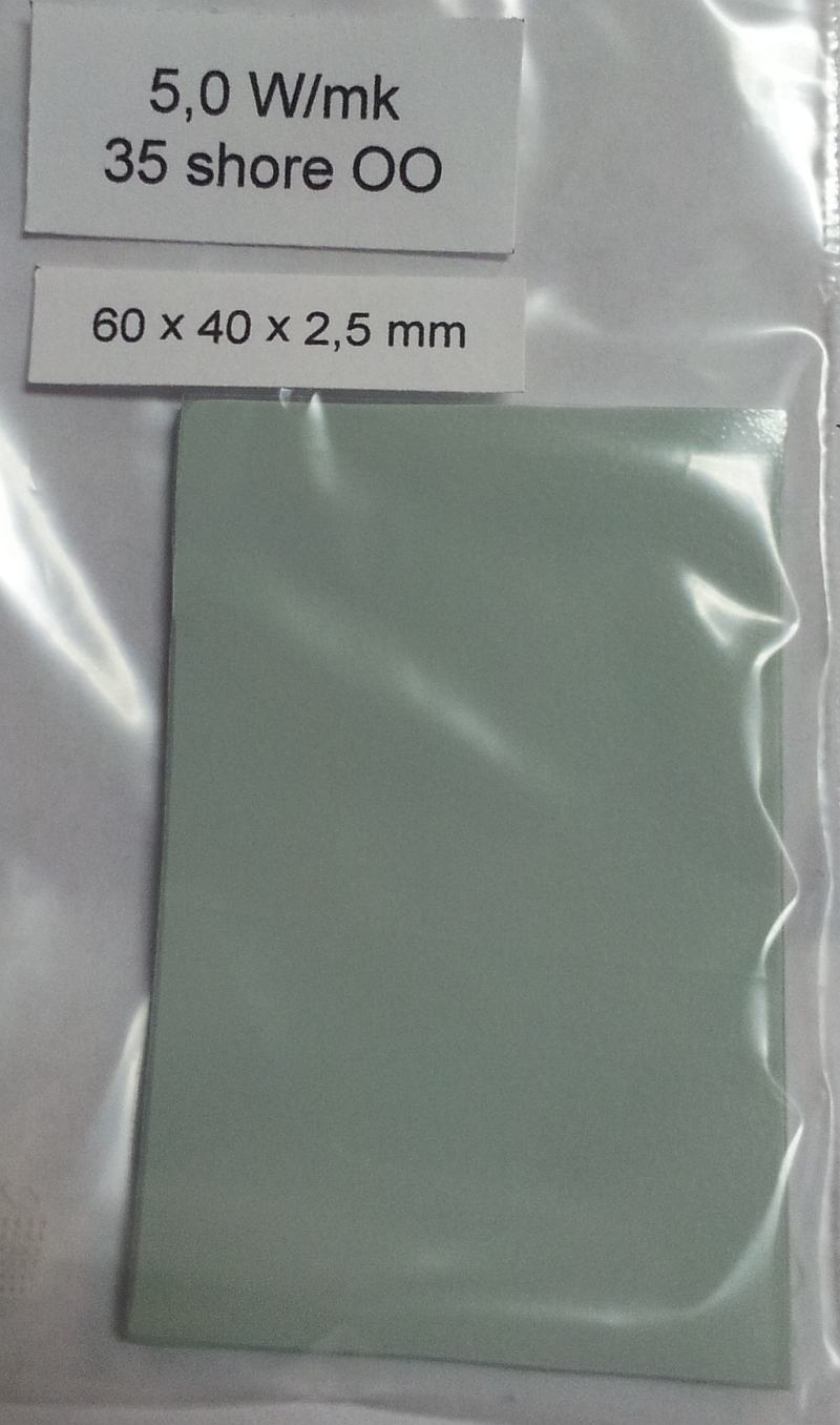 Термопрокладка Coolian 60х40x2.5mm супер мягкая 5wmk