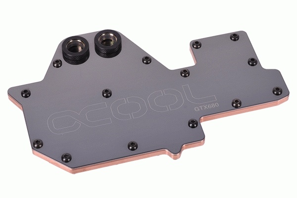Водоблок СВО видео Alphacool NexXxoS NVXP Nvidia GTX680 - polished stainless steel - black