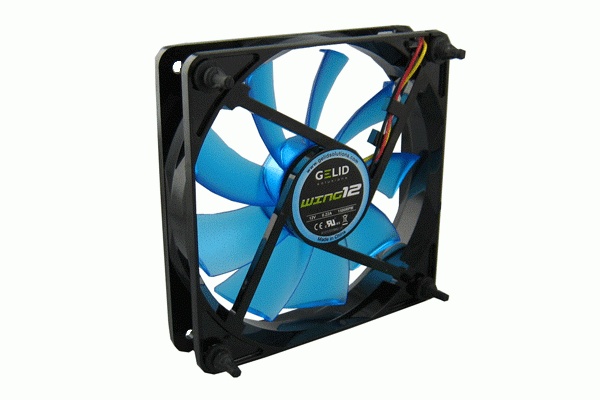 Вентилятор 120x120x25 GELID Solutions Wing 12 UV Blue 120mm, 1500rpm FN-FW12-15-B