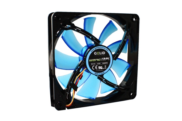 Вентилятор 120x120x25 GELID Solutions Wing PL Blue 600-1800rpm, PWM FN-FW12BPL-18