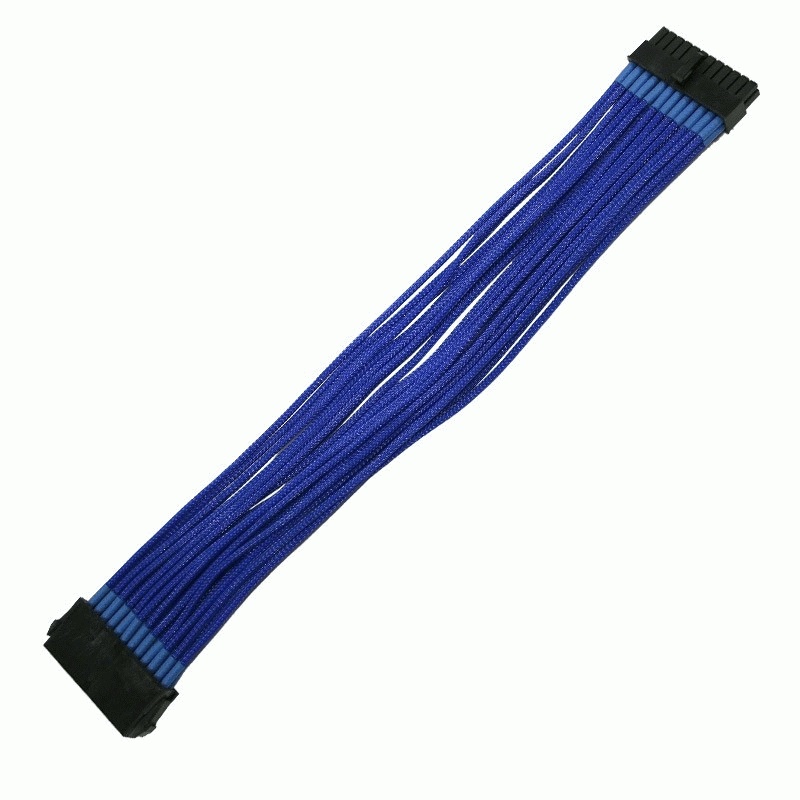 Удлинитель Nanoxia 24-pin ATX, 30см, индивидуальная оплетка.синий NX24V3EB