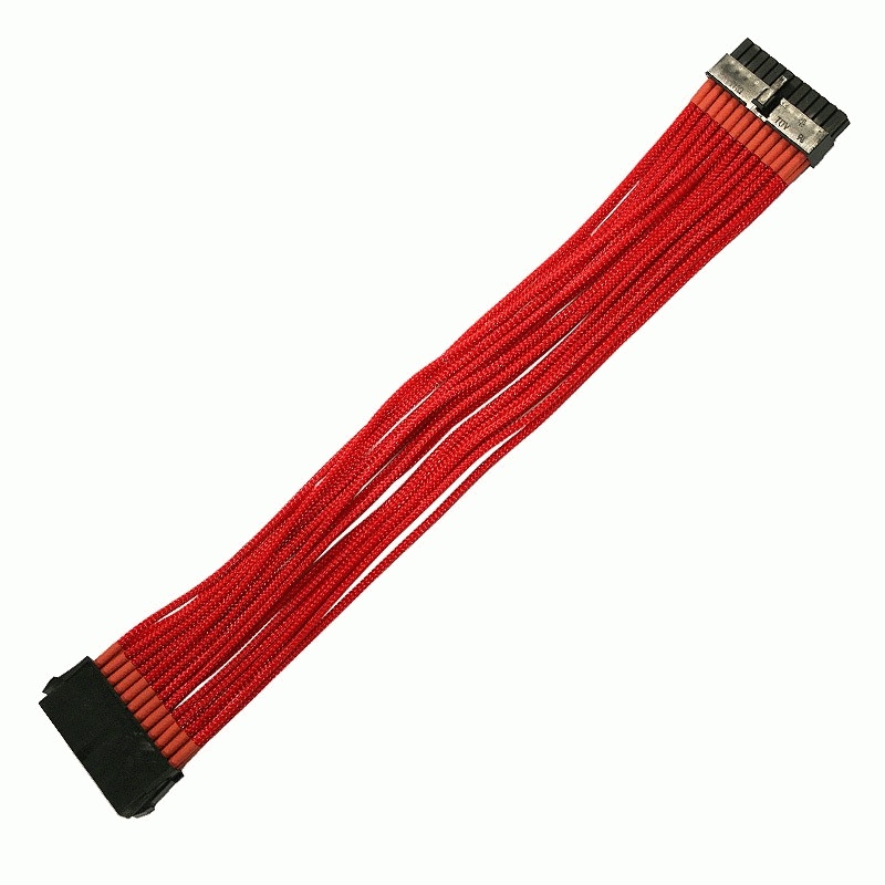 Удлинитель Nanoxia 24-pin ATX, 30см, индивидуальная оплетка.красный NX24V3ER