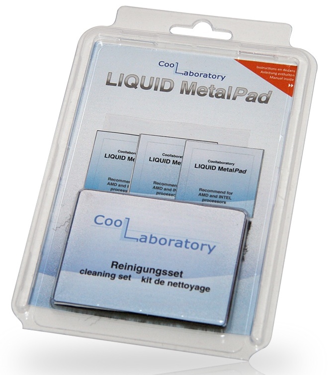Термопрокладка Coollaboratory Liquid MetalPad 3 x CPU + CS