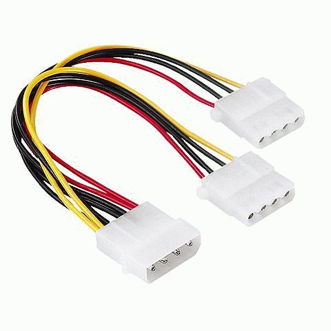 Разветвитель Generic Molex 4 pin => 2 x 4pin Y-кабель HAMA