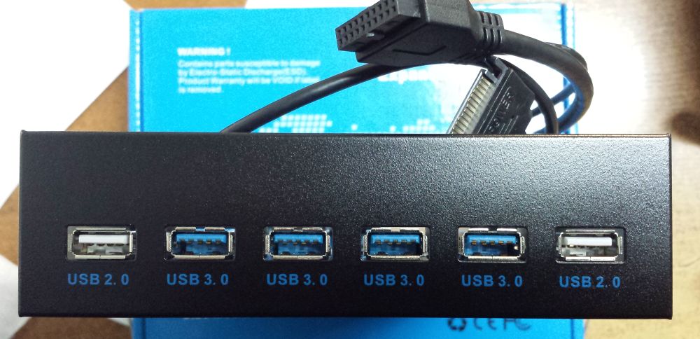 5,25 Панель Generic 4-Port USB3.0 + 2-Port USB2.0 PAD6USB-G01 Black