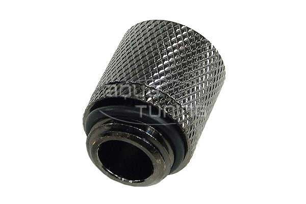 СВО Alphacool Фитинг 11/8mm (8x1,5mm) compression fitting G1/4 - knurled - black nickel