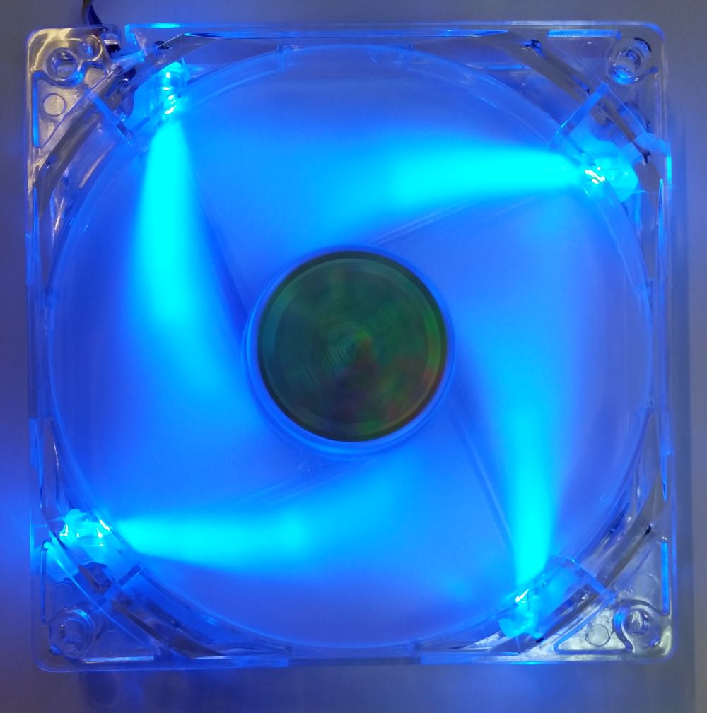 Вентилятор 120x120x25 EVERCOOL CLB12025L12SA-4LD2, Crystal LED Color, blue