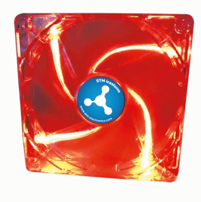 Вентилятор 80х80х25 STM icestorm Red LED 2500RPM CRL-80