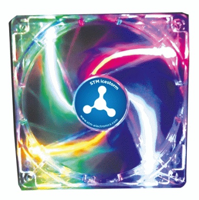 Вентилятор 120x120x25 STM icestorm RGB LED 1500RPM CCL-120