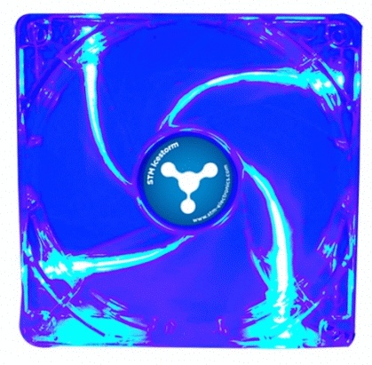 Вентилятор 140x140x25 STM icestorm Blue LED 1000RPM CBL-140