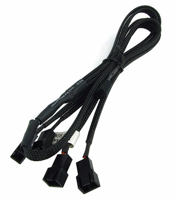 Разветвитель Phobya Y-Cable 3Pin Molex to 4x 3Pin 60cm - Black