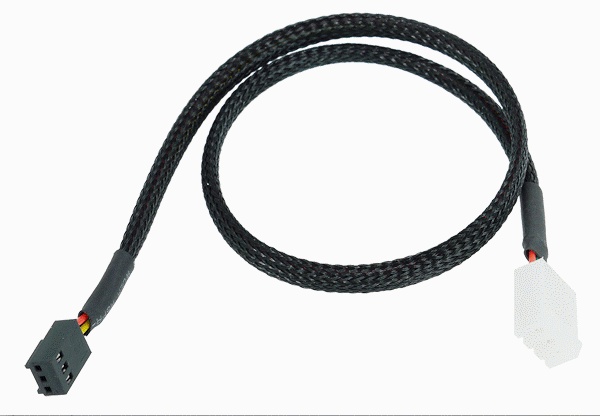 Кабель Phobya flow meter cable 3-pin 40cm - black sleeved