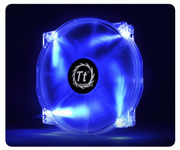 Вентилятор Thermaltake 200х200х30 Pure 20 LED Blue (CL-F016-PL20BU-A)