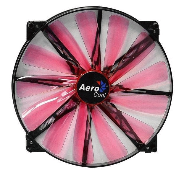 Вентилятор AeroCool 200x200x20 Lightning 20см Red Edition