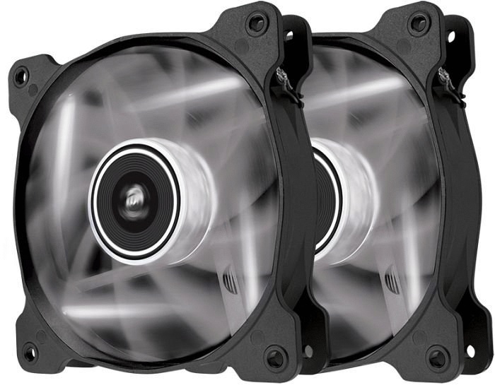 Вентилятор 120x120x25 Corsair AF120 LED White Quiet Edition Twin Pack ( CO-9050016-WLED)