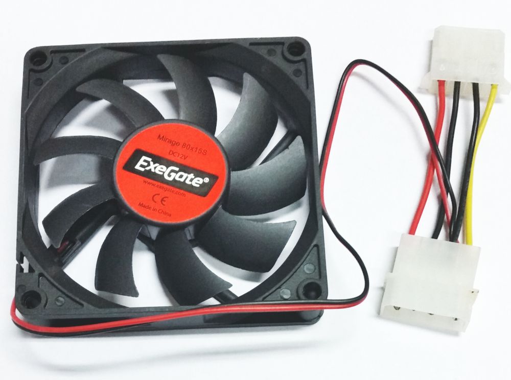 Вентилятор Exegate 80x80x15 8015M12S разъем Molex