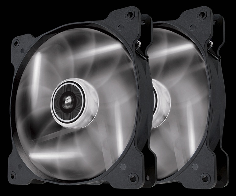 Вентилятор 140x140x25 Corsair SP140 LED White Air Series, Twin Pack, (CO-9050035-WW)