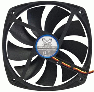 Вентилятор 140x140x25 Scythe Slip Stream 140 500rpm SM1425SL12SL БУ