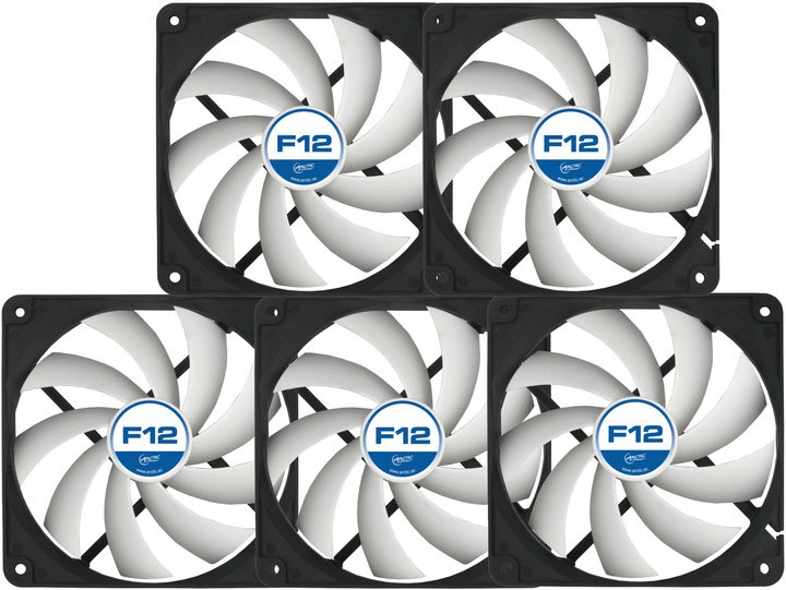 Вентилятор 120x120x25 Arctic F12 Value pack (5pc) (ACFAN00063A)