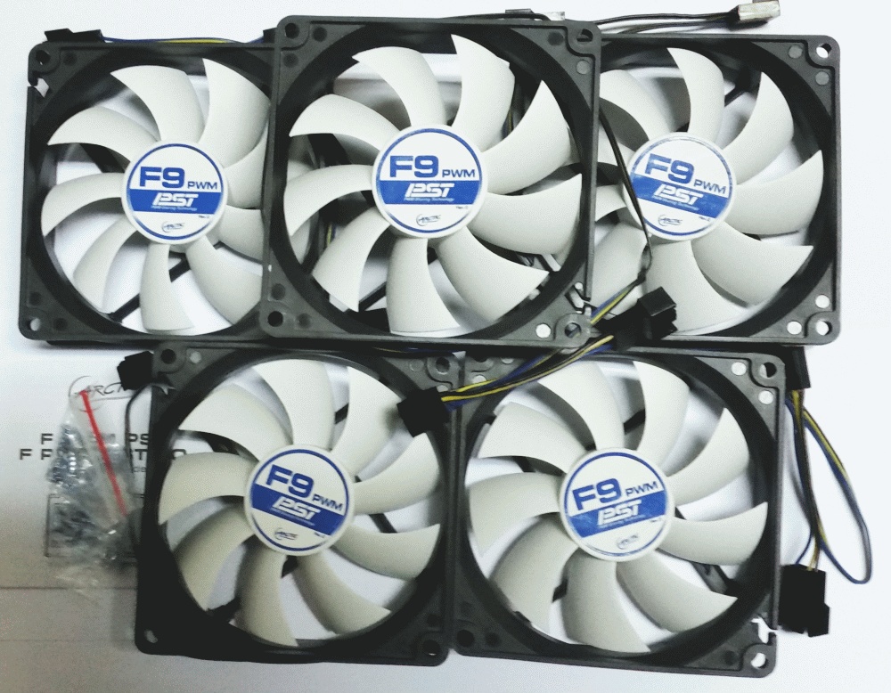 Вентилятор 92x92x25 Arctic F9 PWM PST Value pack (5pc) (ACFAN00071A)