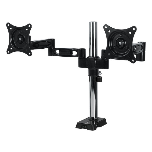 Аксессуары Arctic Крепление для двух мониторов к столу ARCTIC Z2 Black Dual Monitor Arm with 4-Port