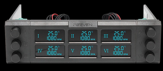 5,25 Панель REEVEN SIX EYES II fan controller 6 channel RFC-02