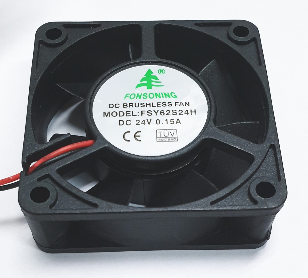 Вентилятор Fonsoning 60X60x20 FSY62S24H, 4500rpm, 33dB(M), 0.10A, 2pin, 24v