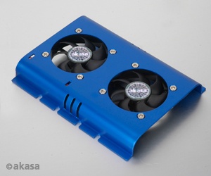 Охлаждение HDD Akasa 3.5 AK-HD-BL синий 2 вентилятора 50x50