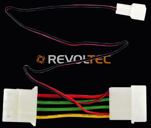 переходник Revoltec Molex 4pin => 3pin понижающий 12v=>7v RC021